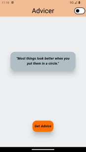 Flutter Lernprojekt: Advicer App Screenshot 4