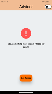 Flutter Lernprojekt: Advicer App Screenshot 5